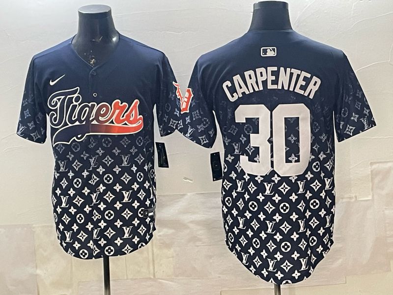 Men 2026 Detroit Tigers #30 Carpenter Blue Game Nike MLB Jersey 01->detroit tigers->MLB Jersey